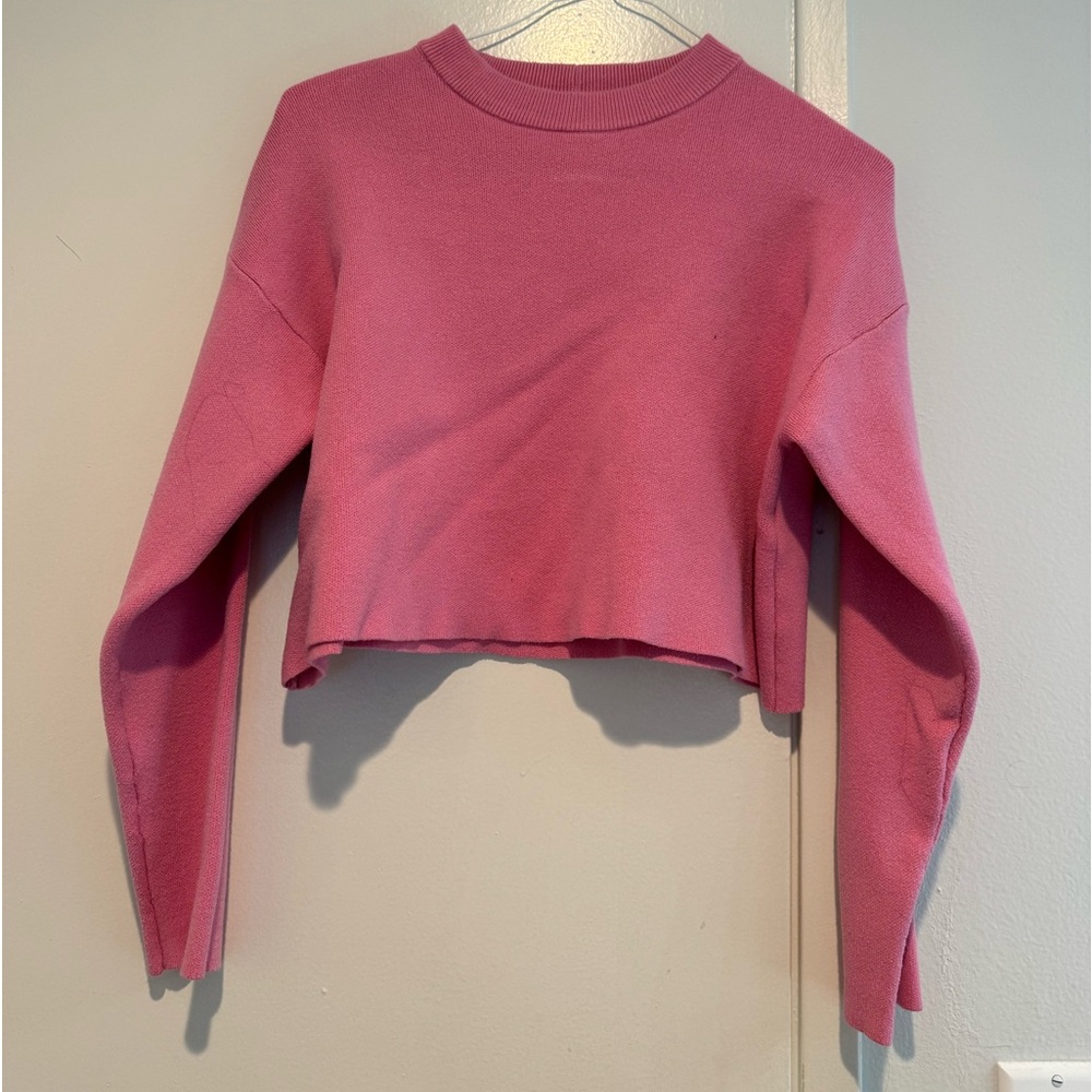 Bright pink Bershka sweater